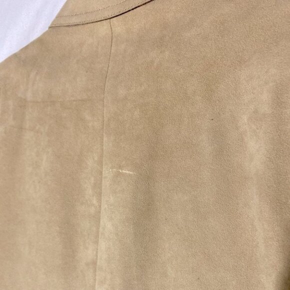 Vintage Warren K Cook John Barrymore Tan Faux Suede Blazer - Picture 10 of 13